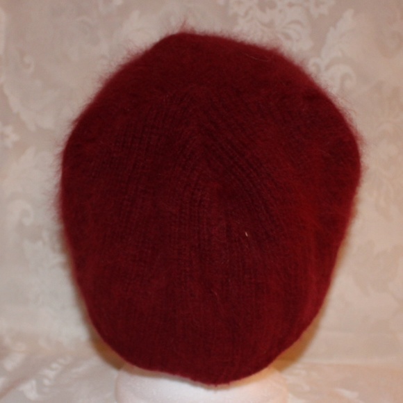 Vintage 60s Red Angora & Wool Hat - Picture 3 of 4